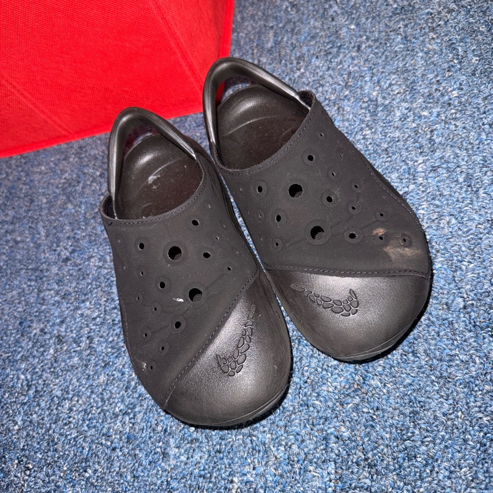 Kids Black Slip-On Shoes